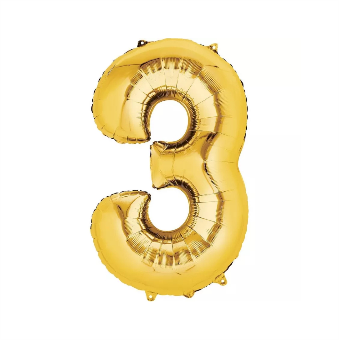 Μπαλόνι-Γενεθλίων-Balloon-45cm-Αριθμός-3