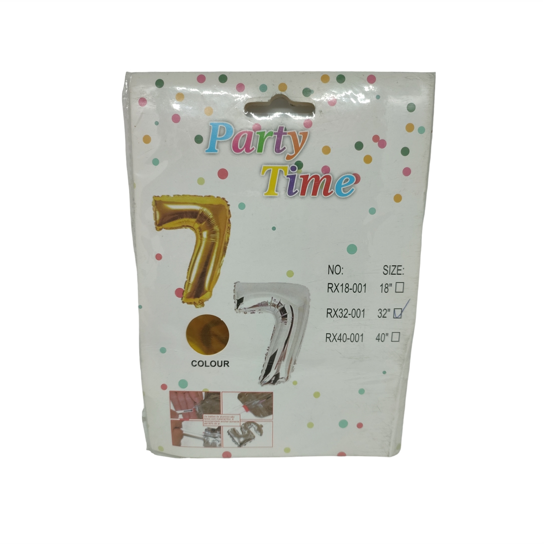 Μπαλόνι-Γενεθλίων-Party-Time-32-Αριθμός-7-RX32-001-1
