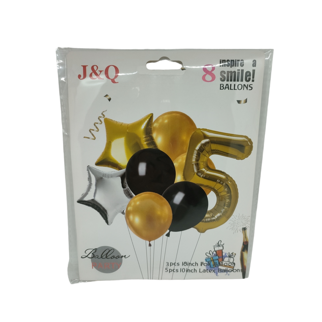 Μπαλόνια-Γενεθλίων-8τμχ-Balloon-Rarty-No.5-1