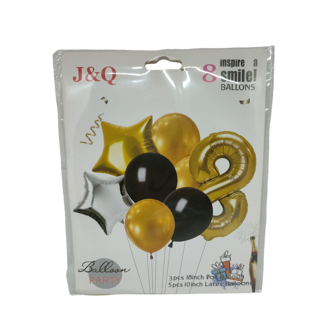 Μπαλόνια-Γενεθλίων-8τμχ-Balloon-Rarty-No.8-1