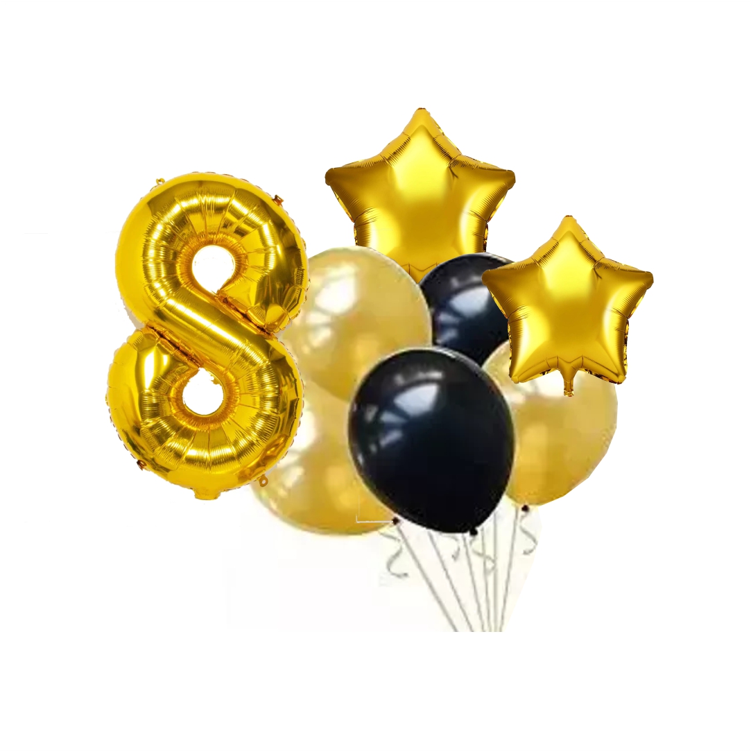 Μπαλόνια-Γενεθλίων-8τμχ-Balloon-Rarty-No.8